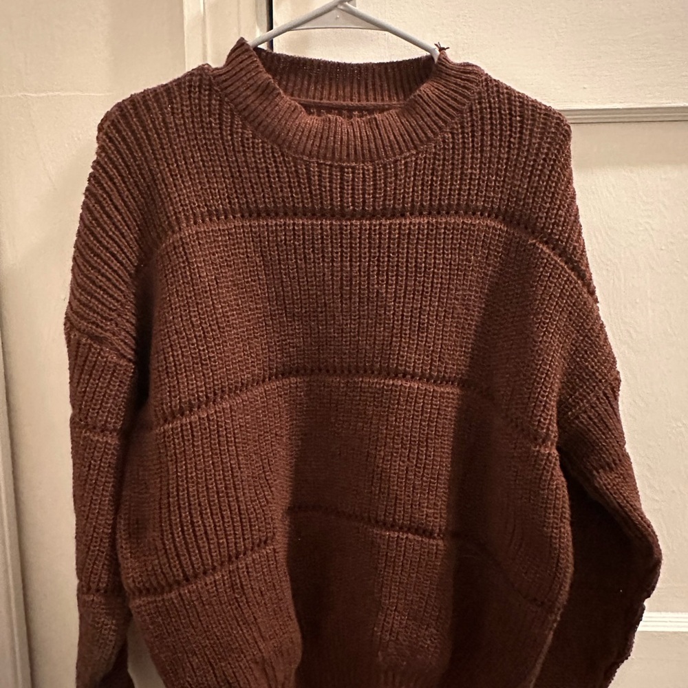Cozy Brown Knit Sweater